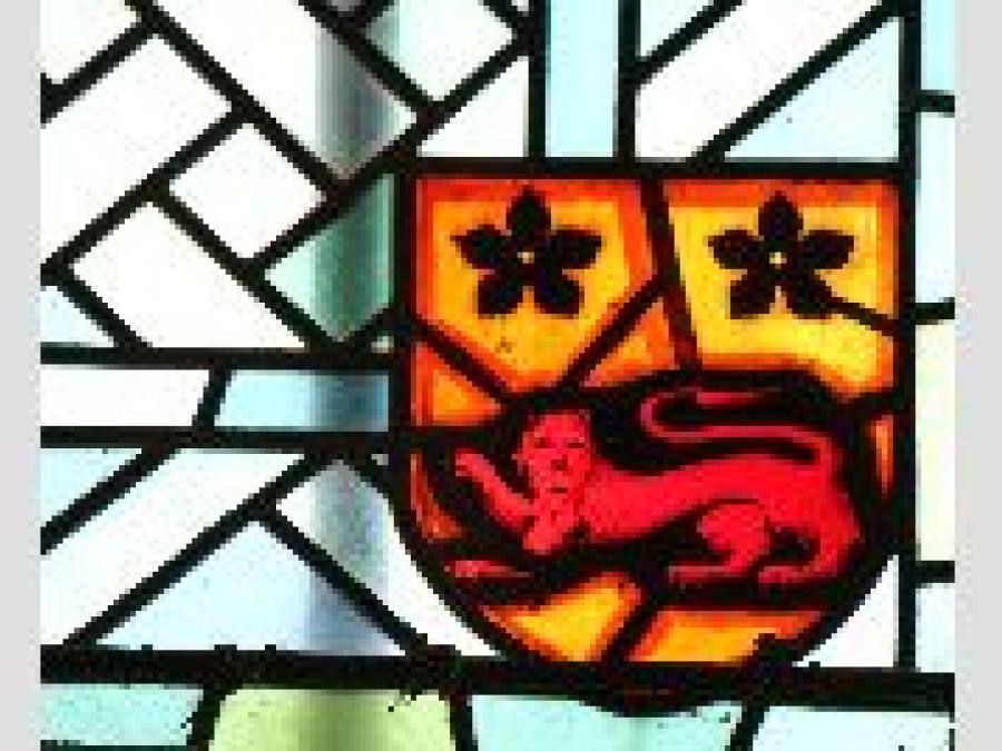 Vitrail des armes des seigneurs d'Angerville